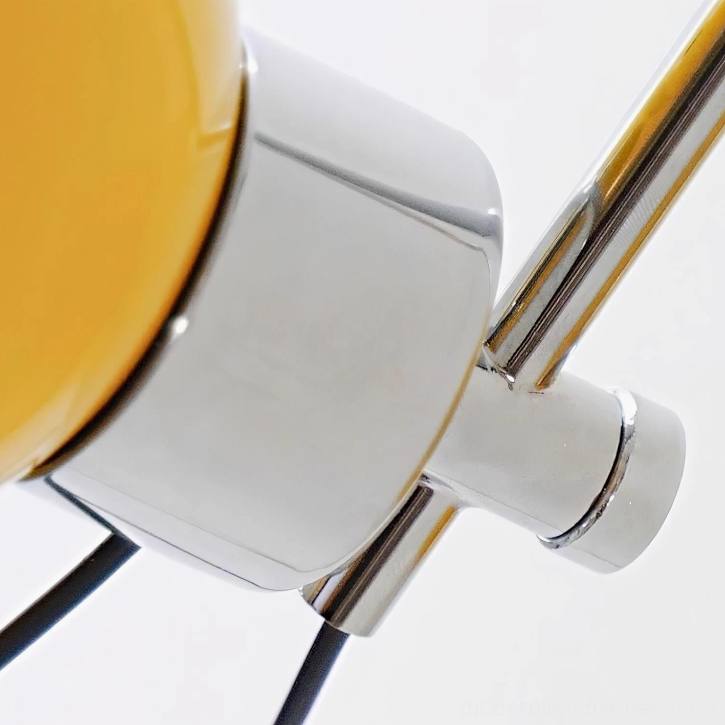Nova Dot adjustable wall sconce in multiple color options chrome and yellow with directional lighting capability