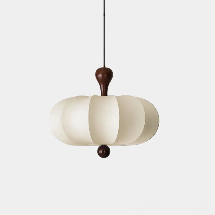 Nutria walnut and beige pendant light variant showing color options