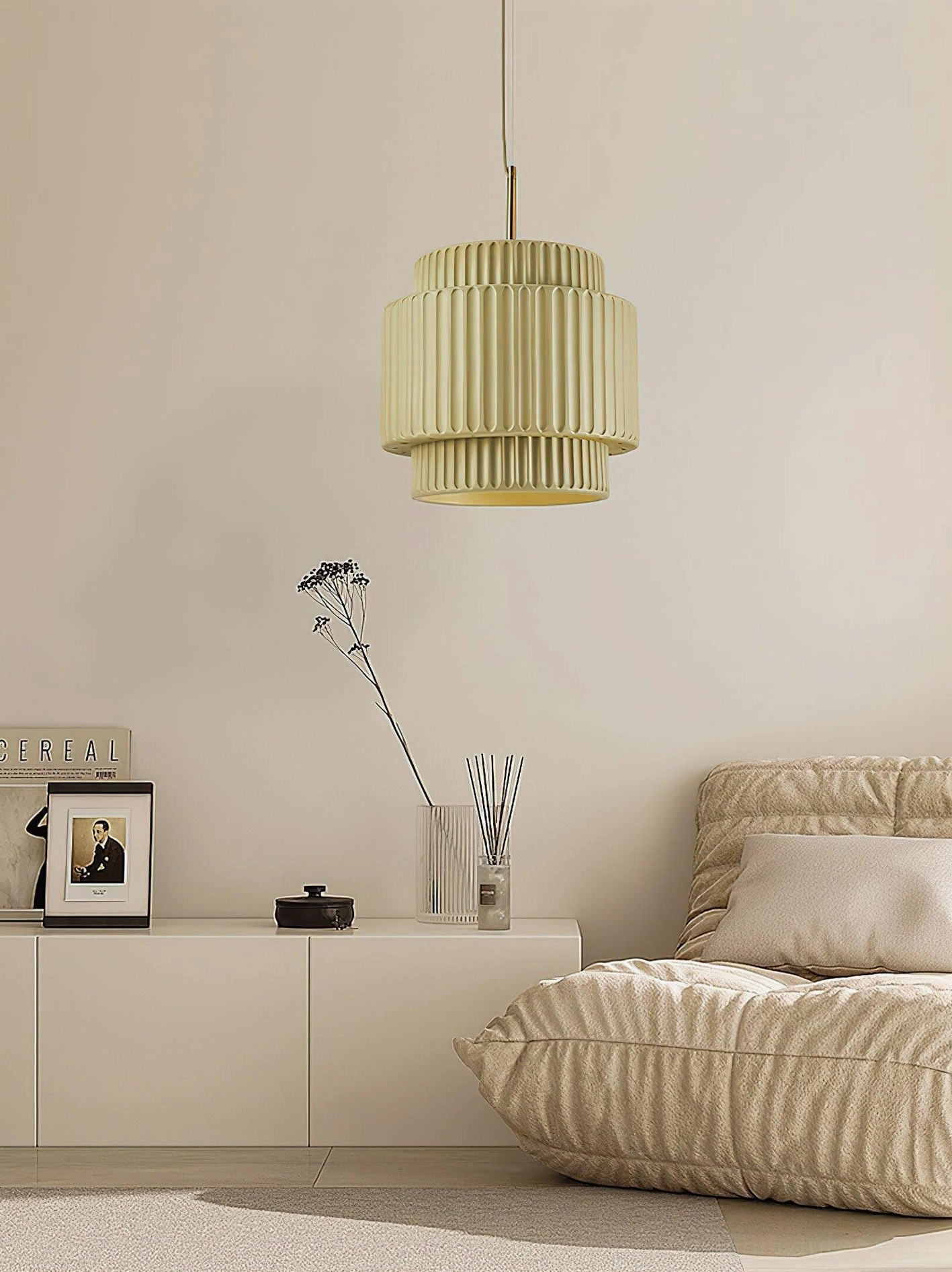 Nyla pendant light kitchen island application, intimate task lighting architectural interest