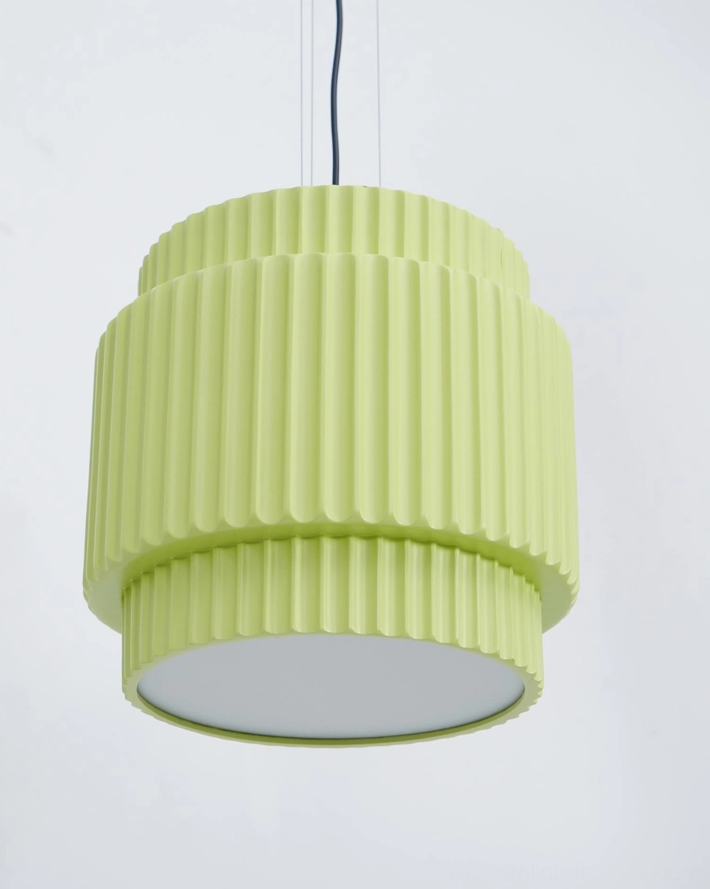 Nyla pendant light wire adjustment feature, customizable suspension length detail