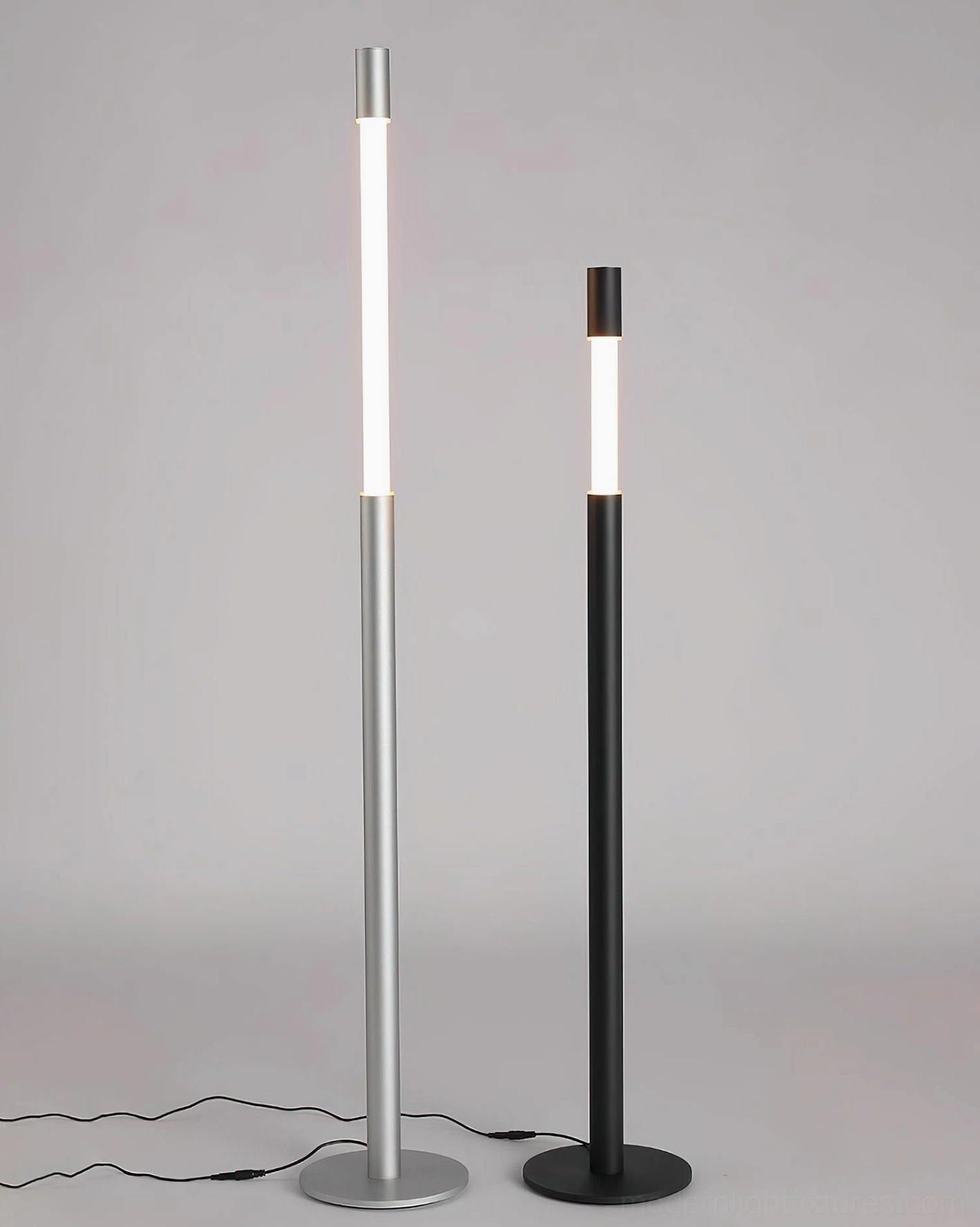 Obelisk contemporary floor lamp in white finish for minimalist Scandinavian interior design