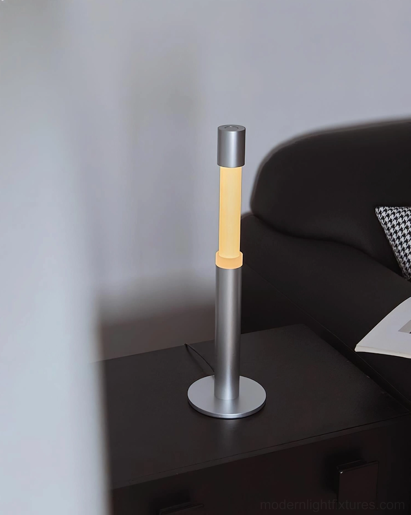 Obelisk minimalist modern table lamp architectural cylinder design contemporary home lighting
