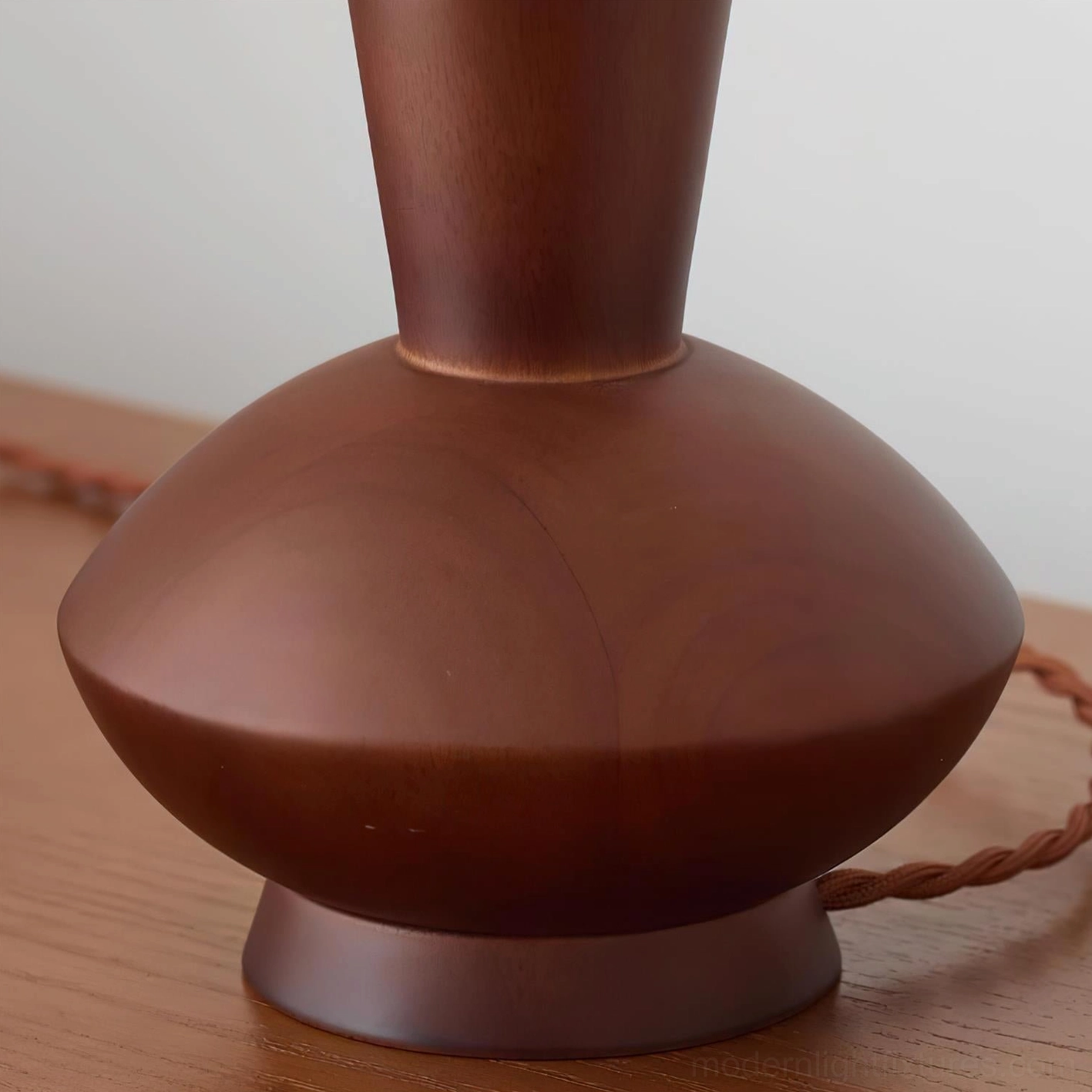 Onslow table lamp multiple color variants displayed, walnut white light brown finish options