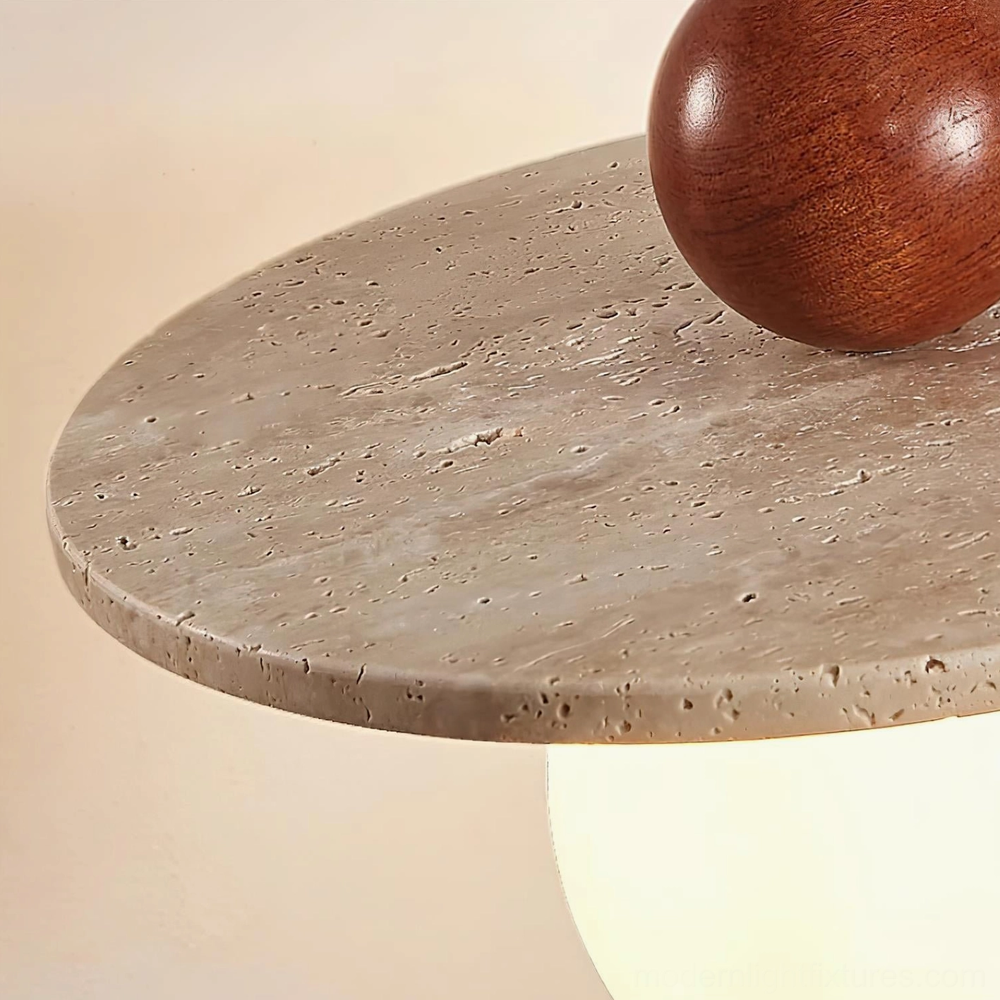 Ora globe pendant lamp suspended in multi-functional interior space