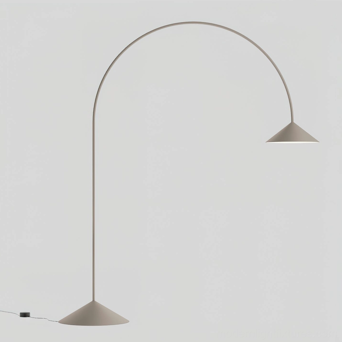 Orbitas arc floor lamp installed in Scandinavian minimalist interior design style contemporary home