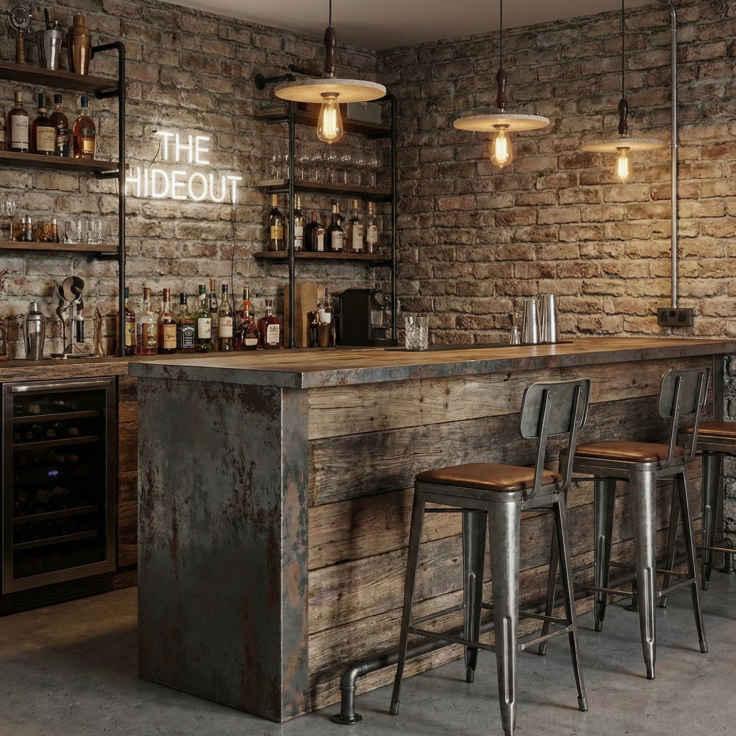 Orbiton travertine pendant lamps industrial vintage bar counter pub lighting exposed bulb