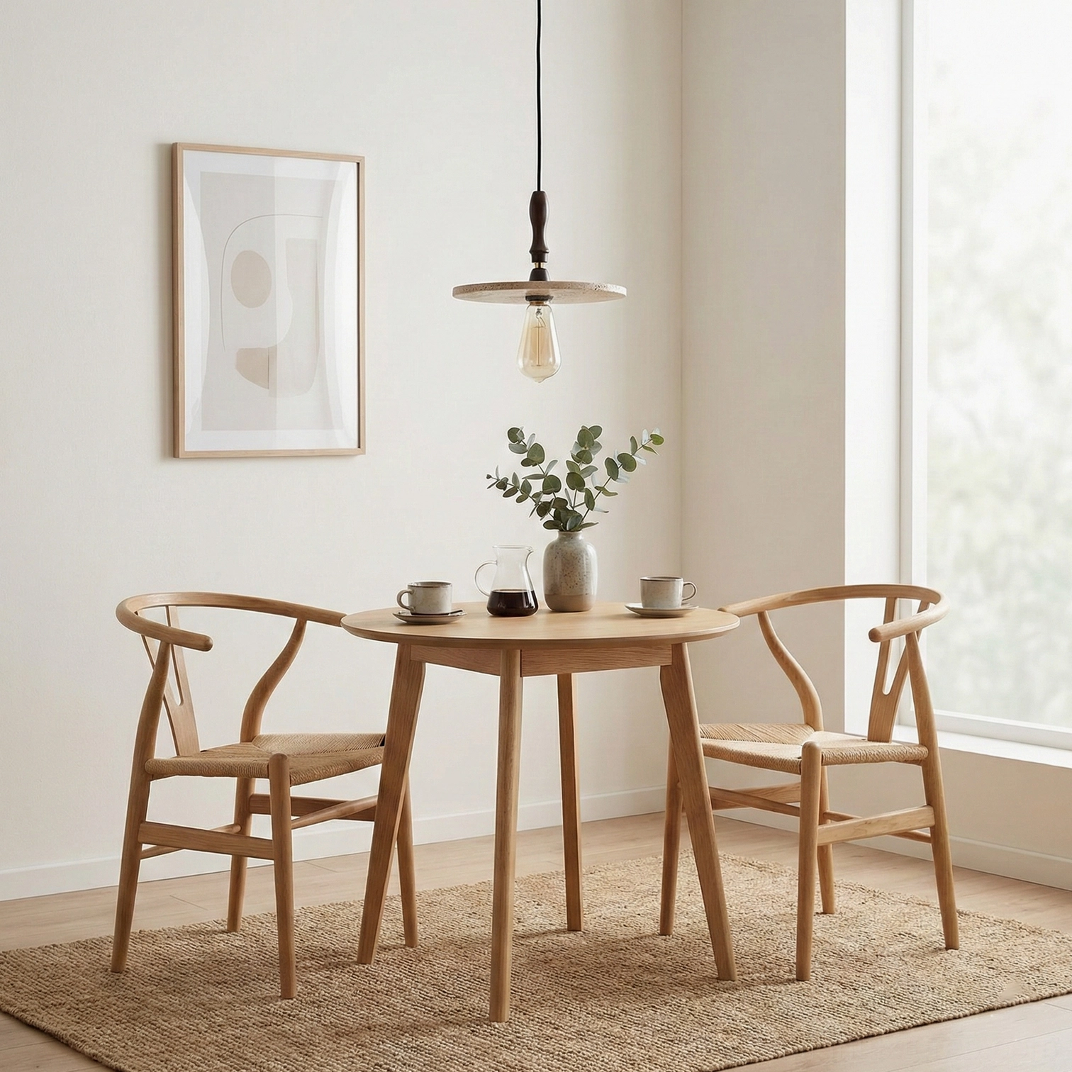 Single Orbiton natural stone pendant lamp Scandinavian dining nook minimalist warm lighting
