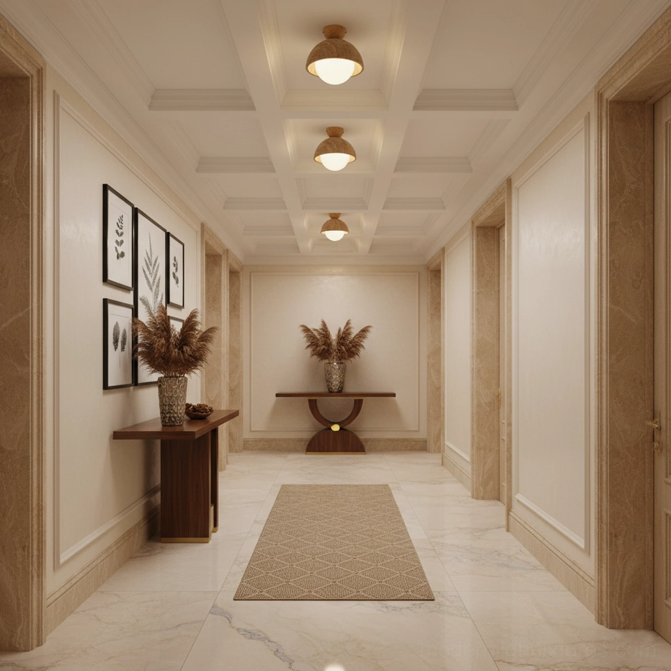 Orella ceiling light fixture installation showing wood canopy mount detail and frosted glass globe diffusion