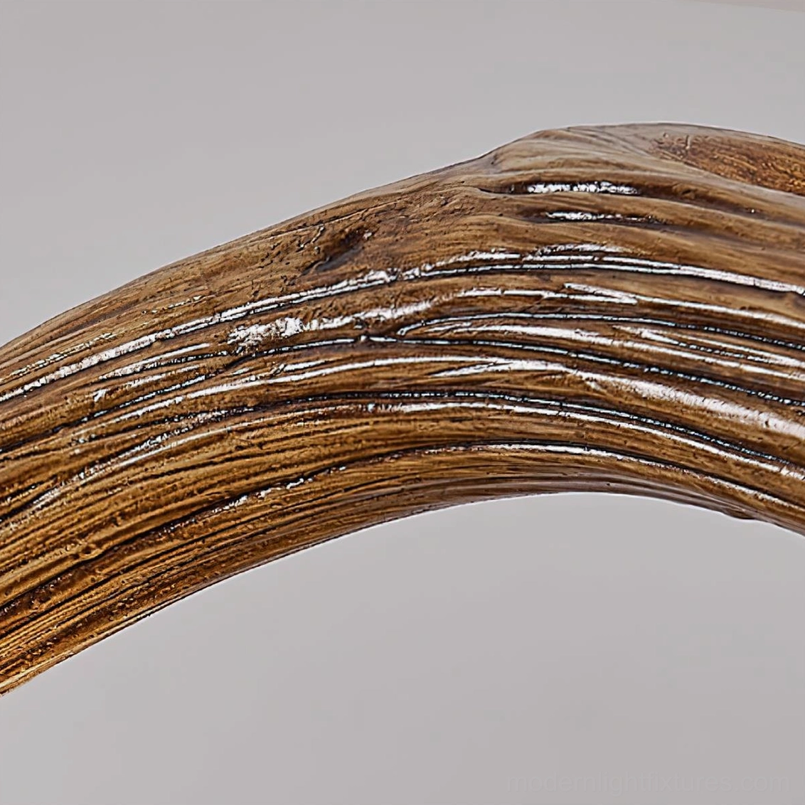 Organic branch chandelier showing 59-inch adjustable hanging cable and installation hardware