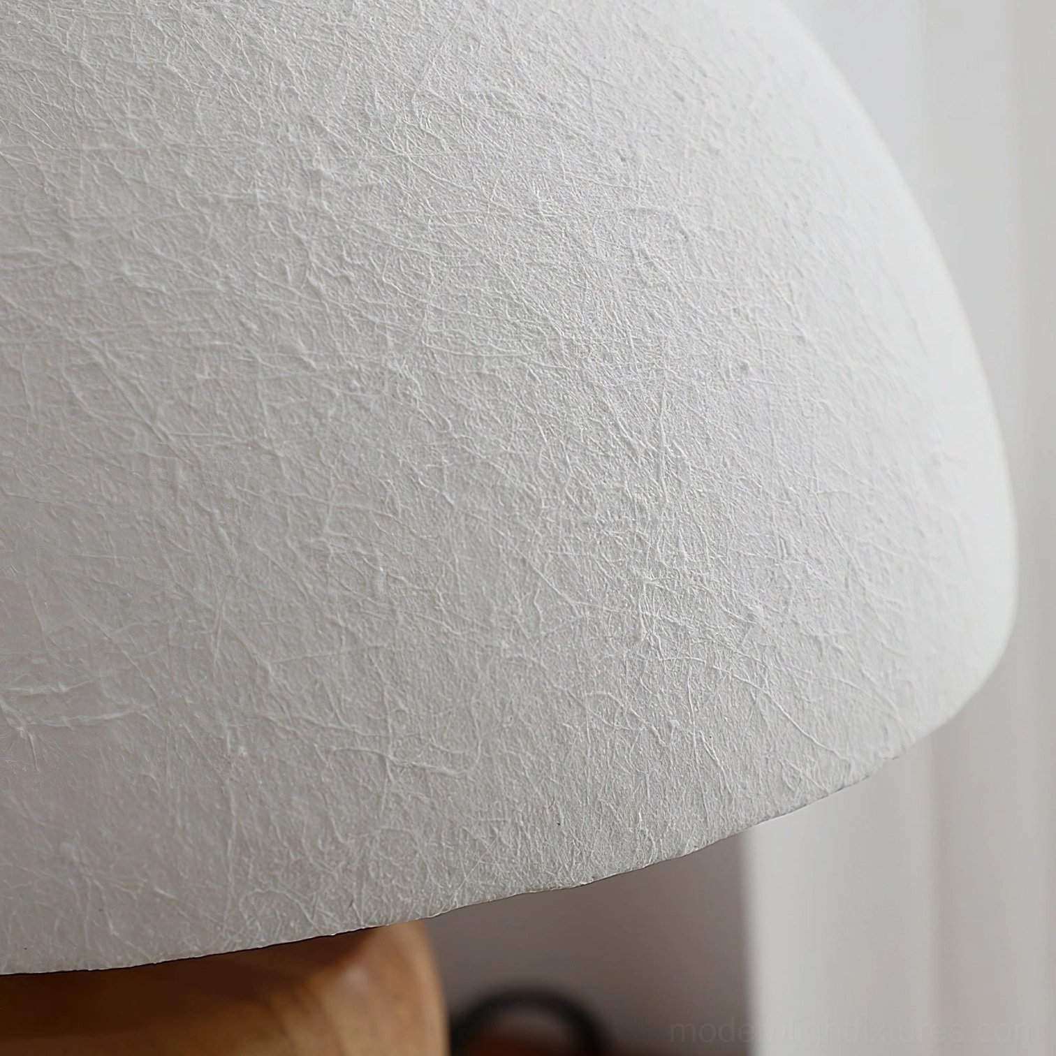 Organic minimalist design mushroom lamp complementing Scandinavian and Japandi interior styles