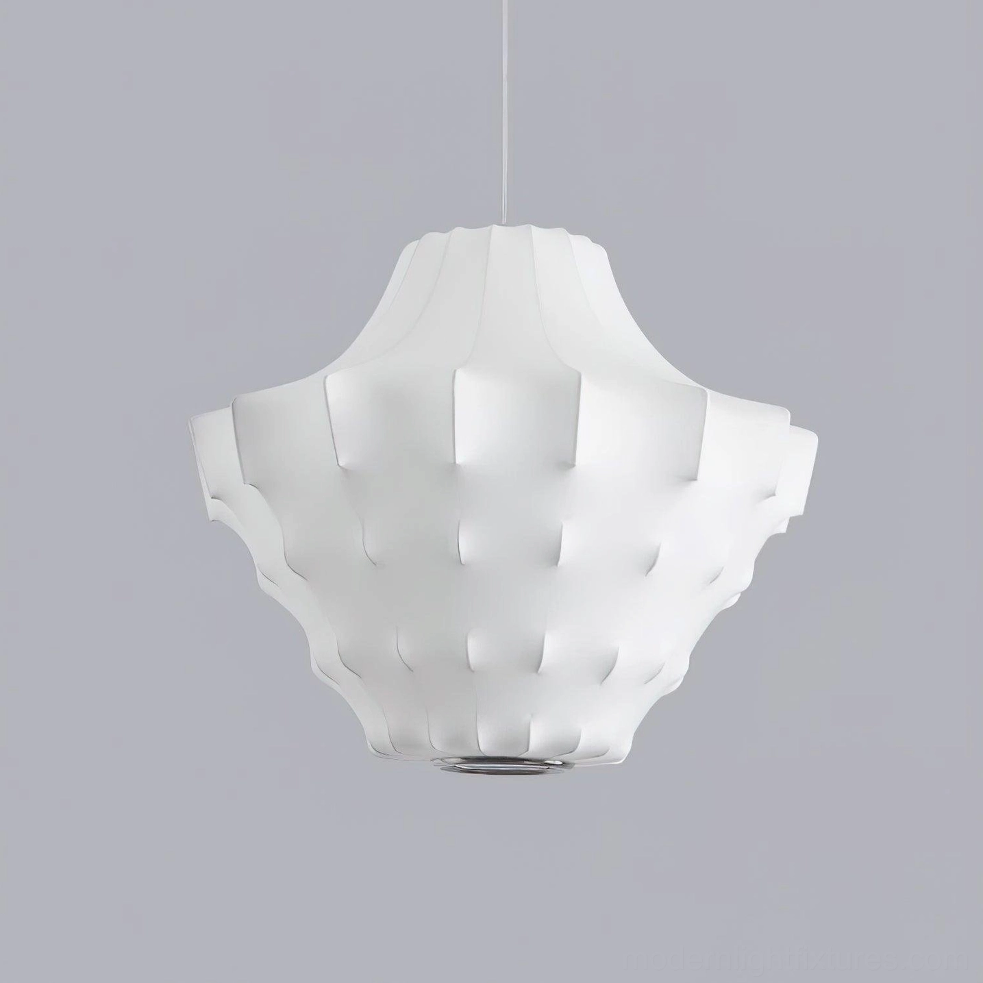 Organic pleated pendant light - retail boutique sophisticated display lighting