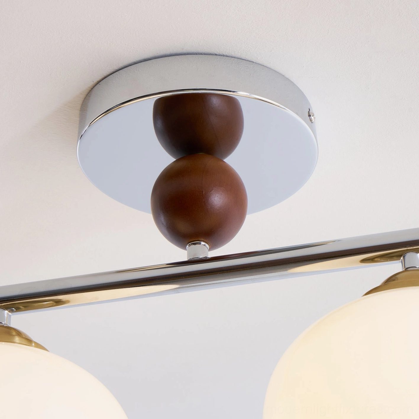 Orley ceiling light fixture showing glass shade design and light diffusion characteristics