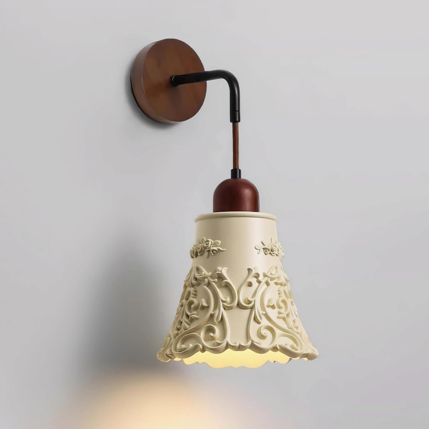 Ornella wall sconce multiple installations comparison, showing different models in various interior settings