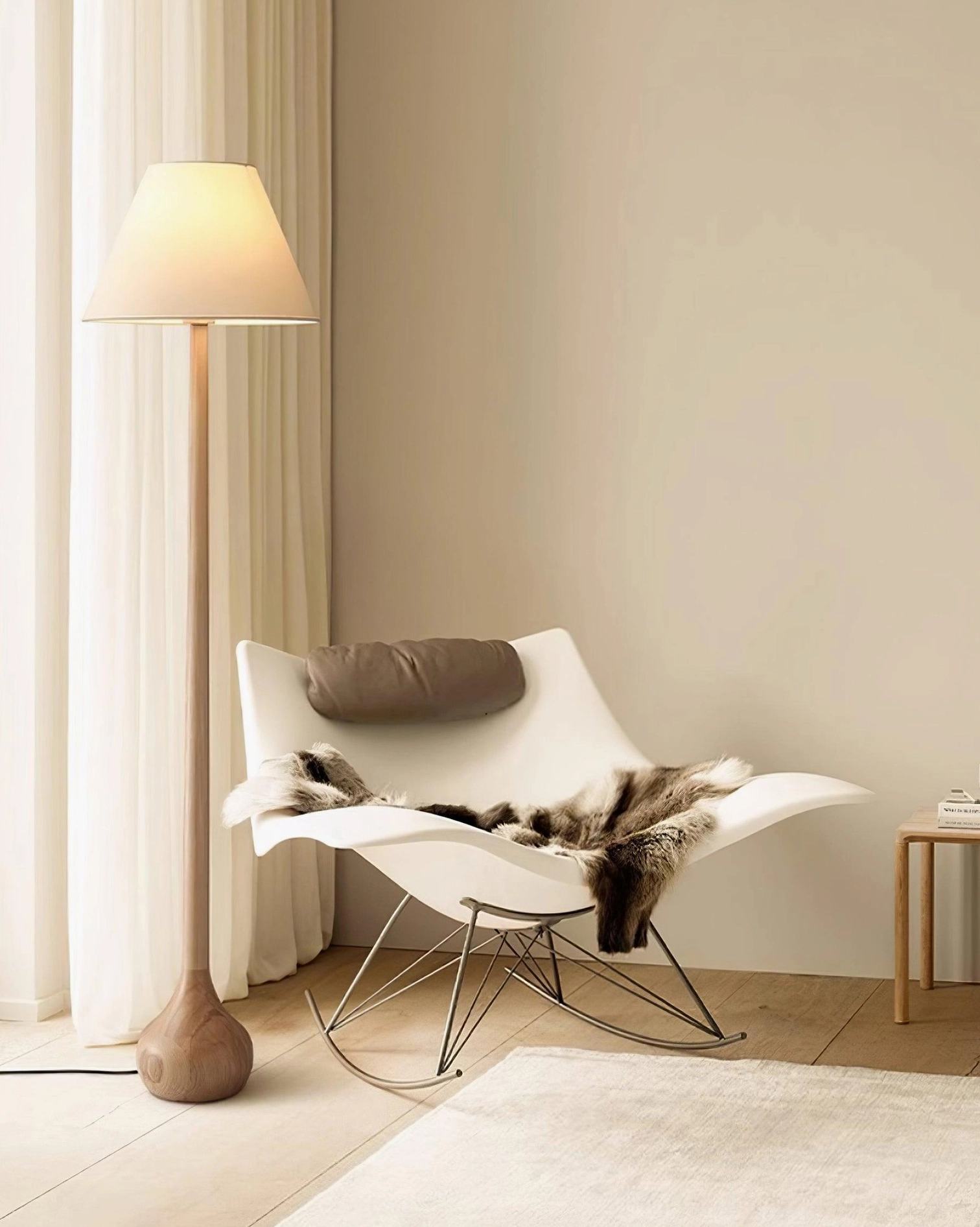 Osaka mid-century modern floor lamp showing tapered shade design and minimalist aesthetic