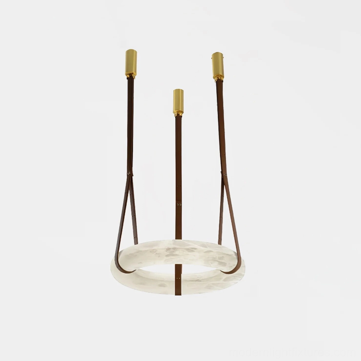 Multiple Oslo alabaster pendant lights arranged to show scalability and clustering potential for larger interior spaces