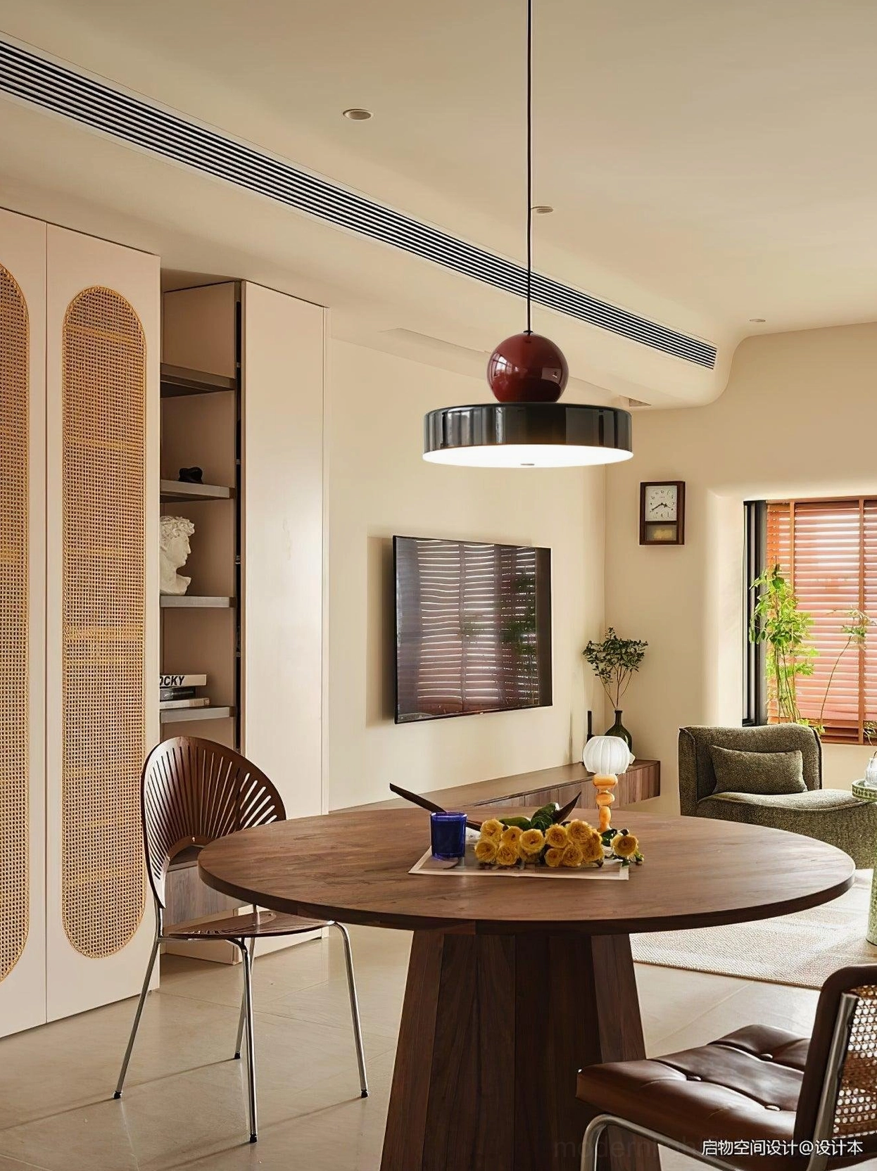Pallade modern pendant light in Scandinavian and industrial interior settings