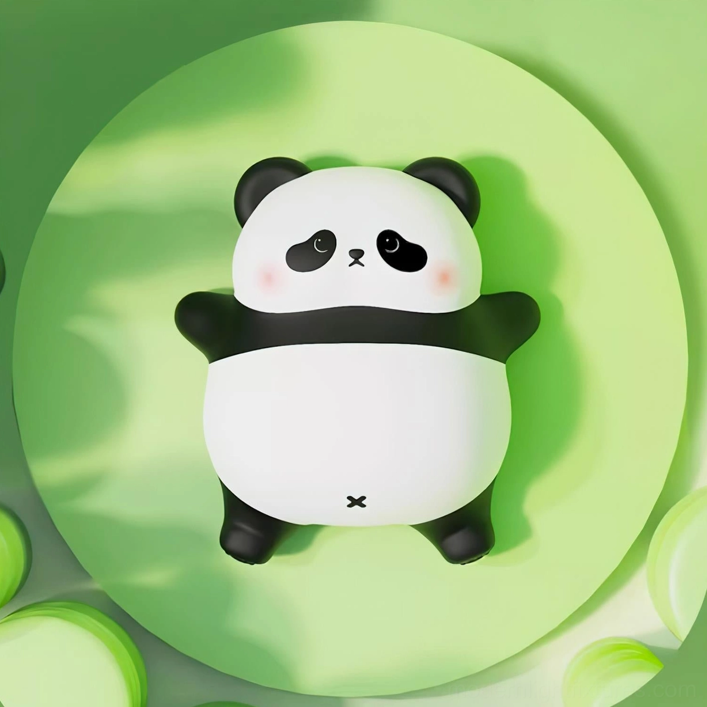 Panda night light bedside table desk display versatile placement
