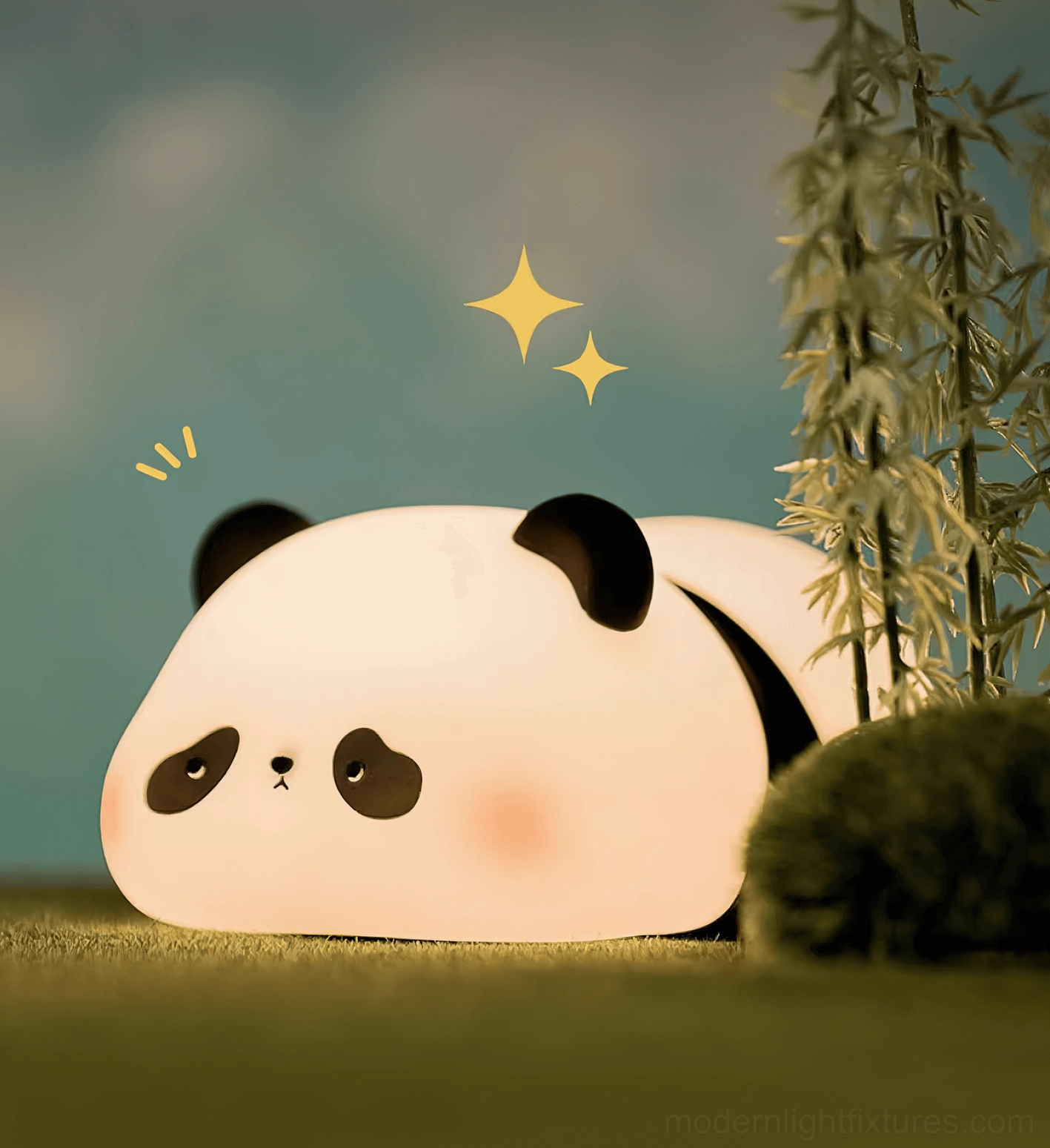 Panda night light child-safe silicone touch activation responsive lamp