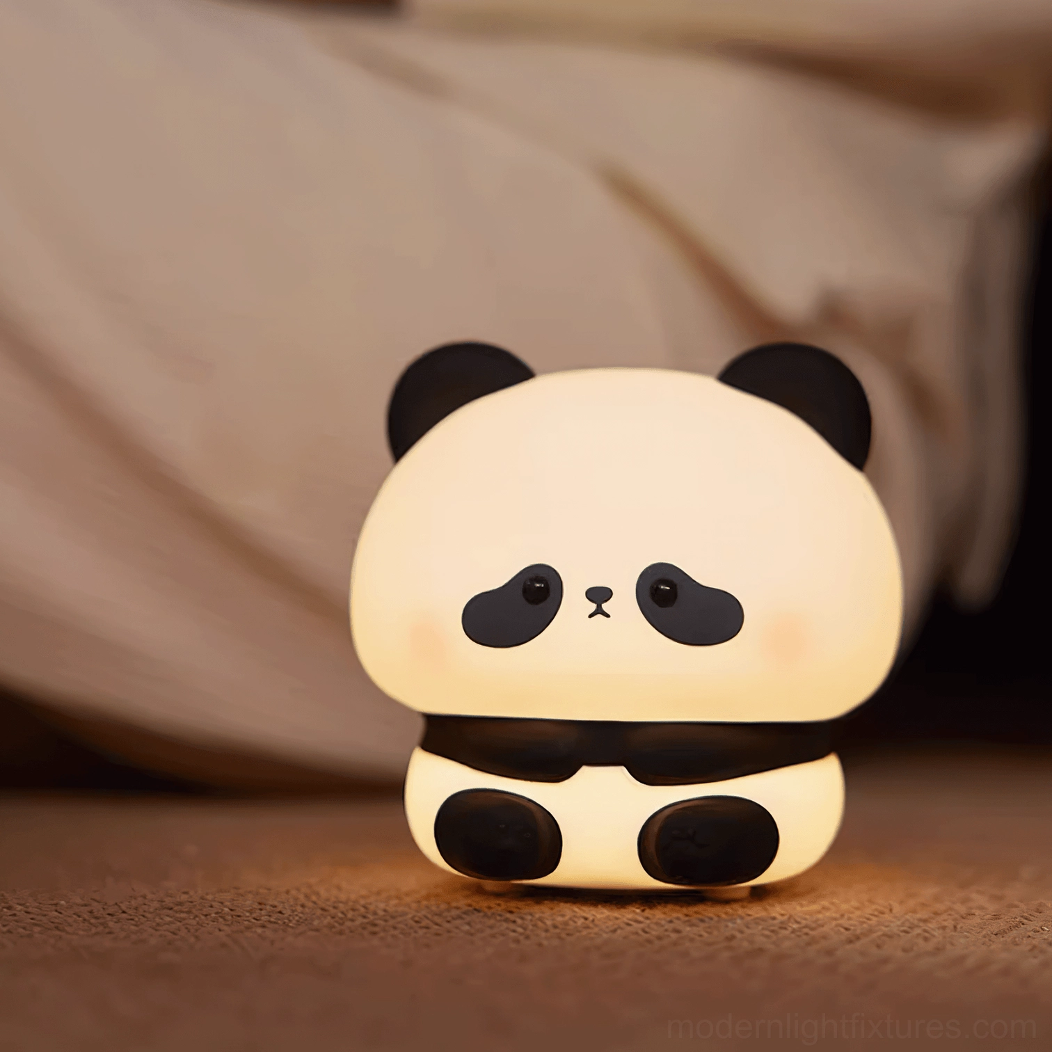 Panda night light cute facial expression endearing design details