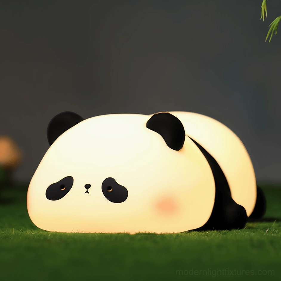 Panda night light eclectic bohemian décor quirky focal point