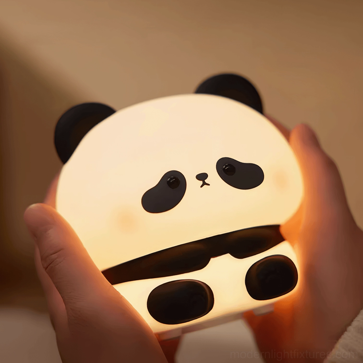 Panda night light lying down posture relaxed nighttime companion