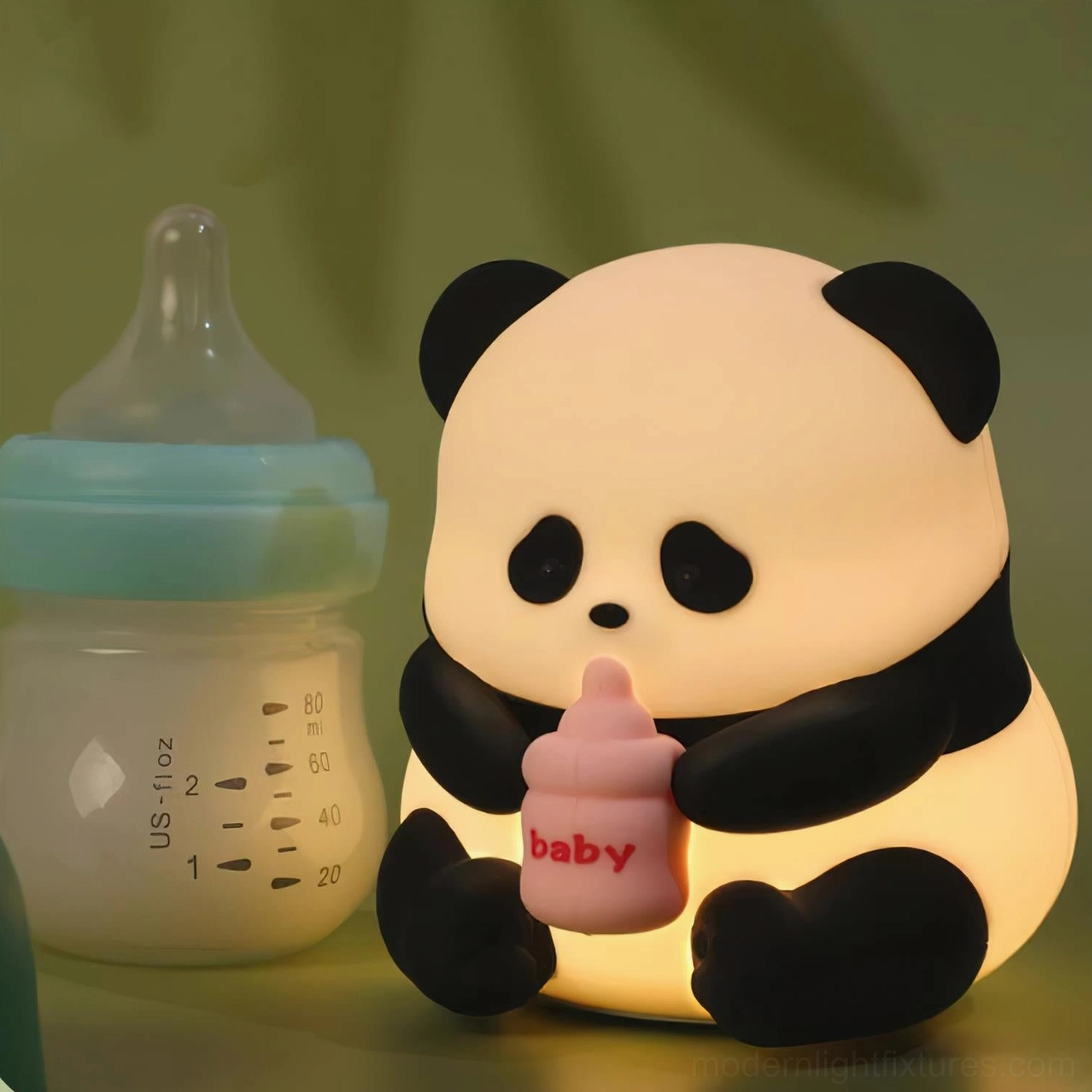 Panda night light Model E compact dimensions portable bedroom lamp