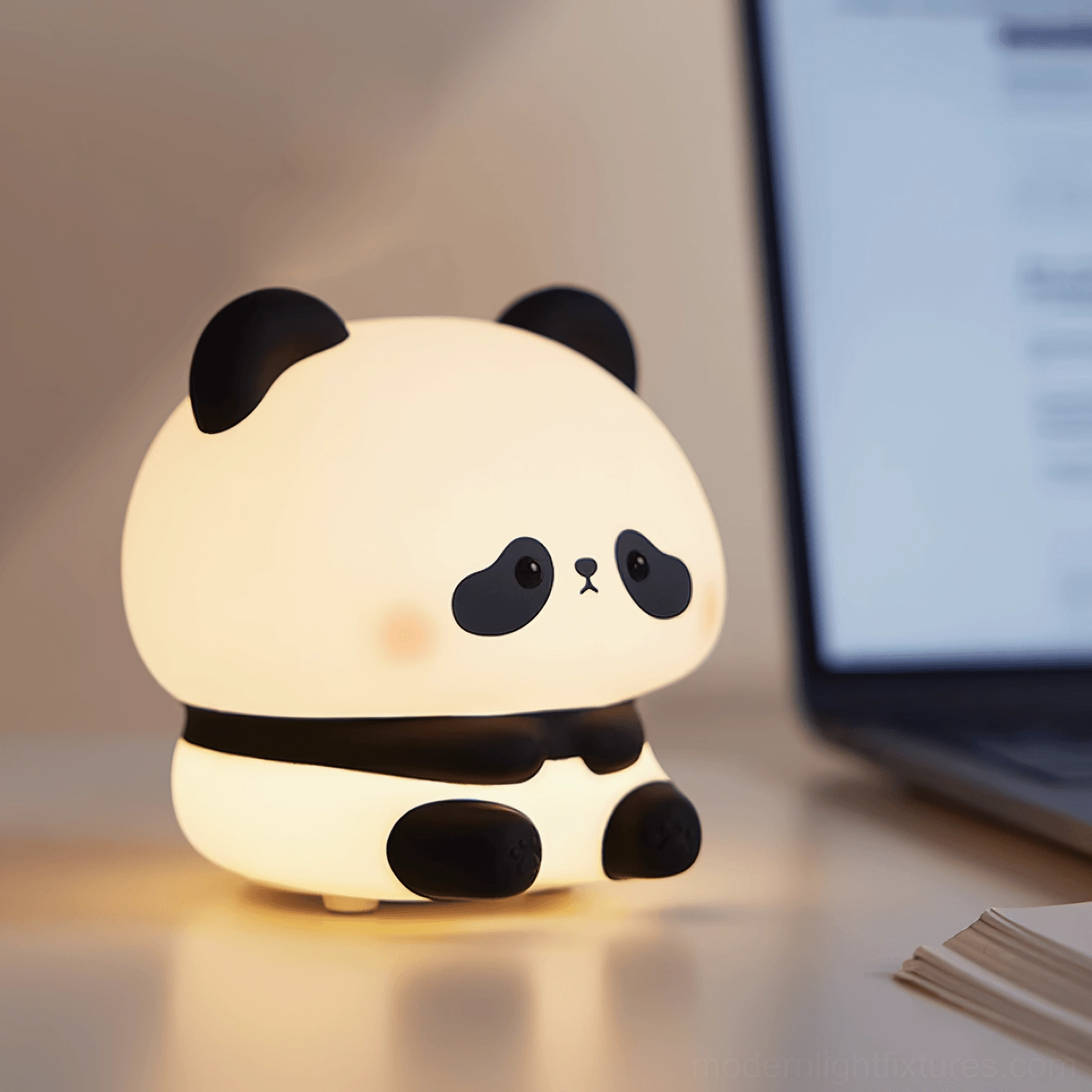 Panda night light relaxing warm white LED gentle soothing glow