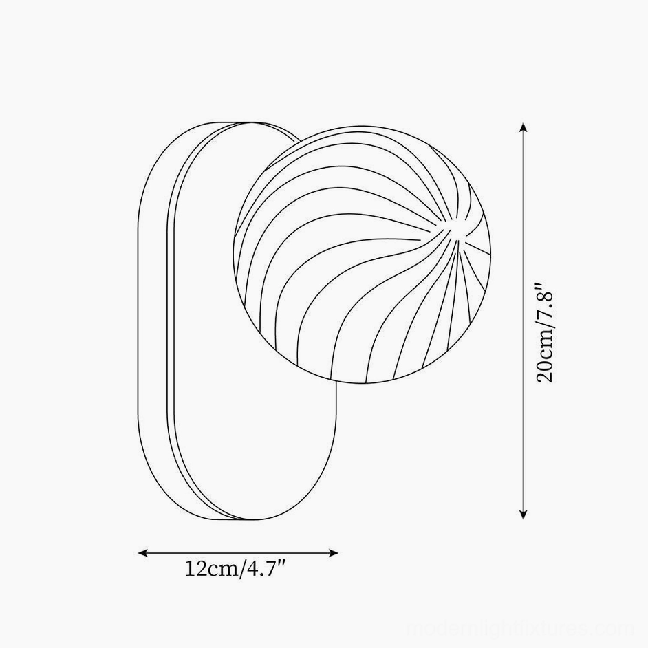 Paola wall sconce dimensions and technical specifications diagram
