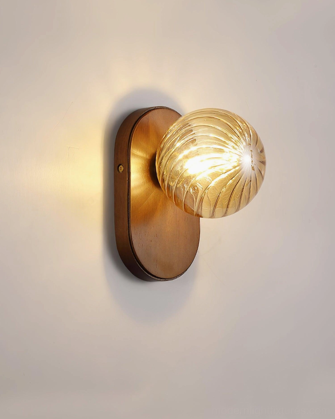 Paola modern wall sconce installed in Scandinavian interior with natural materials