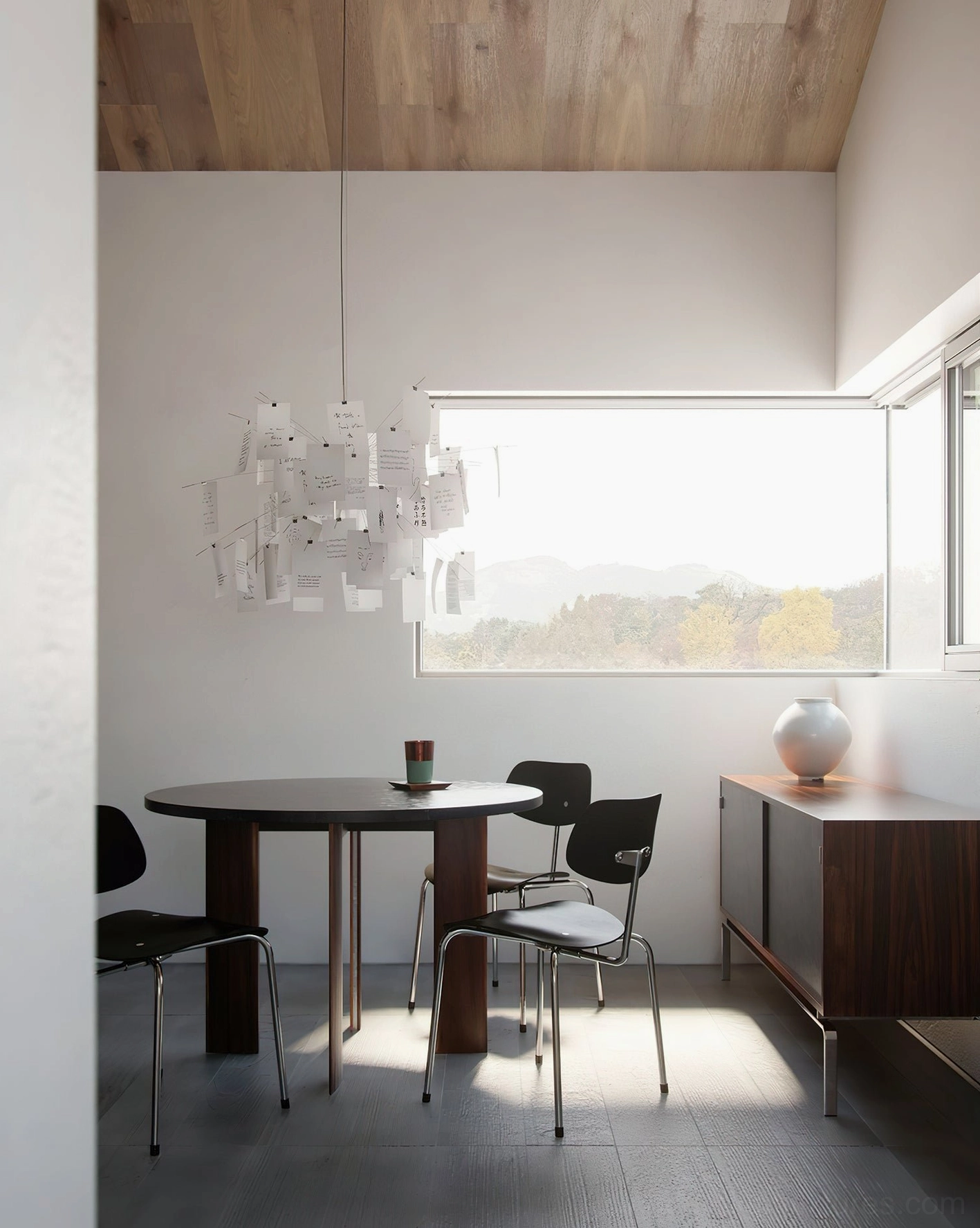 Paper chandelier sunny and fresh theme with bright optimistic artistic paper arrangement design