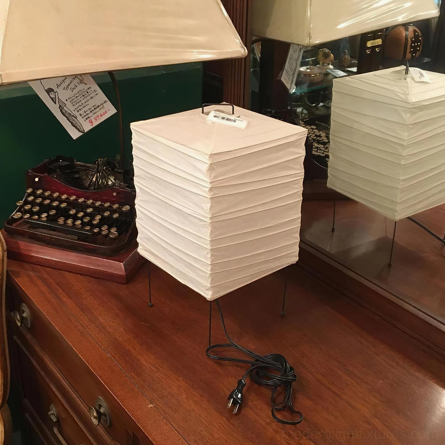 Black and white paper cube table lamp color options for modern interior design applications