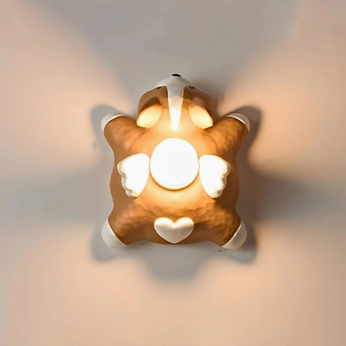 Modern paws wall sconce with globe light feature in contemporary interior setting