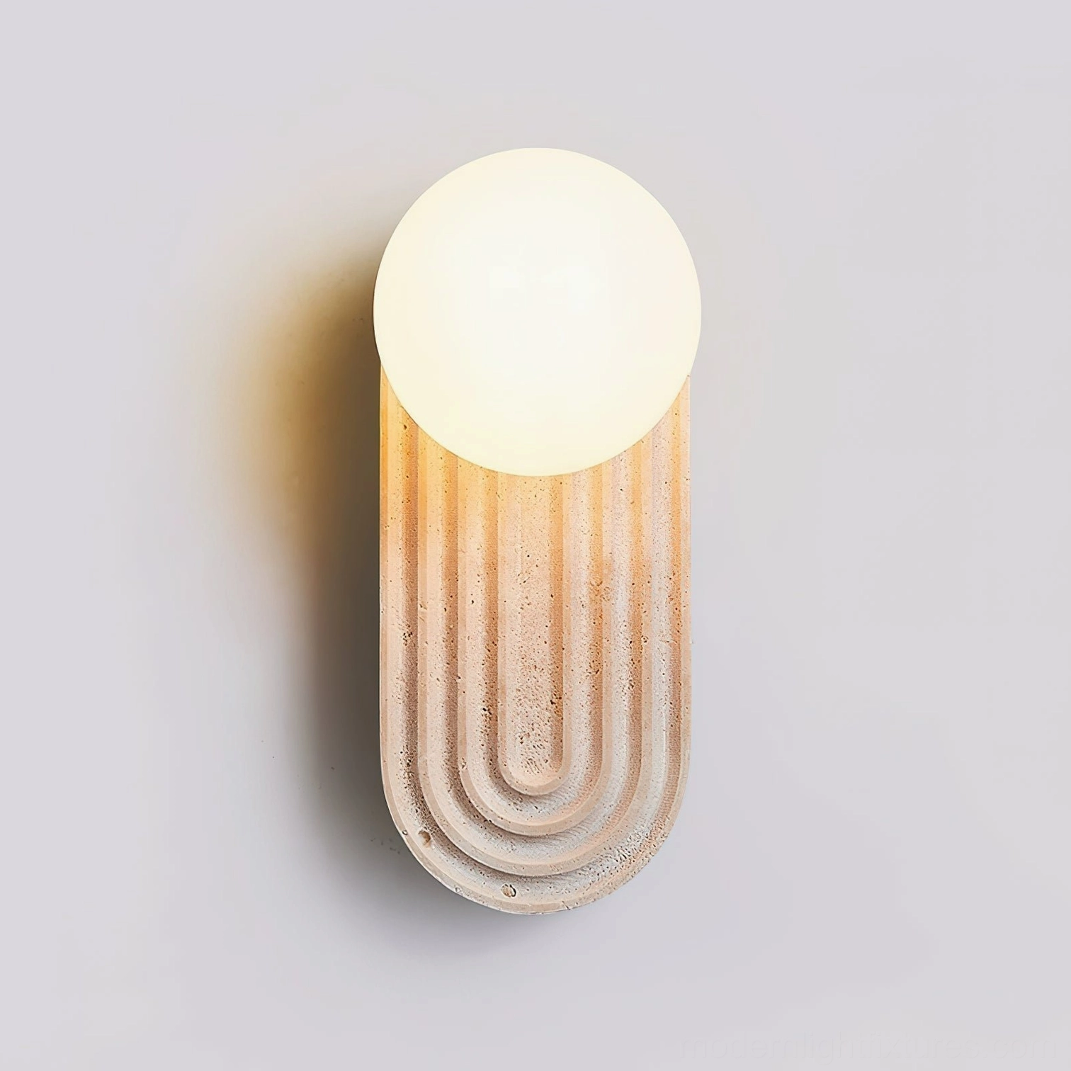 Pearla stone wall sconce product comparison size reference minimalist modern design