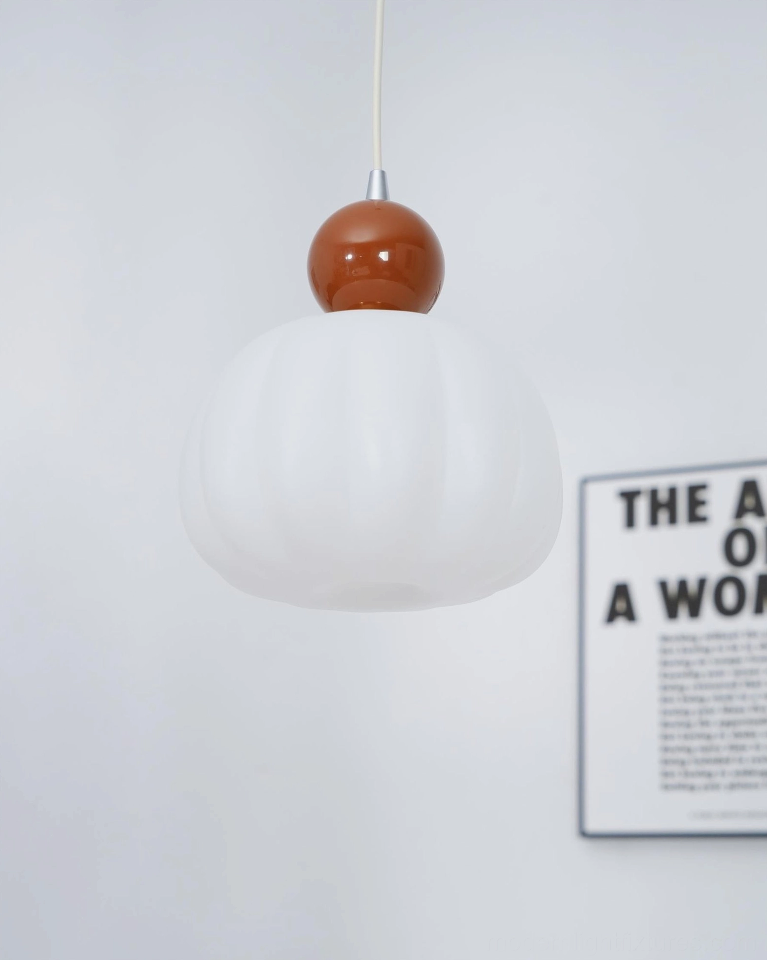 Modern pendant light showing sloped ceiling compatibility - angled ceiling installation demonstration