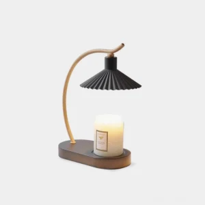 Perla Pleated Table Lamp with geometric pleated shade - front view studio shot