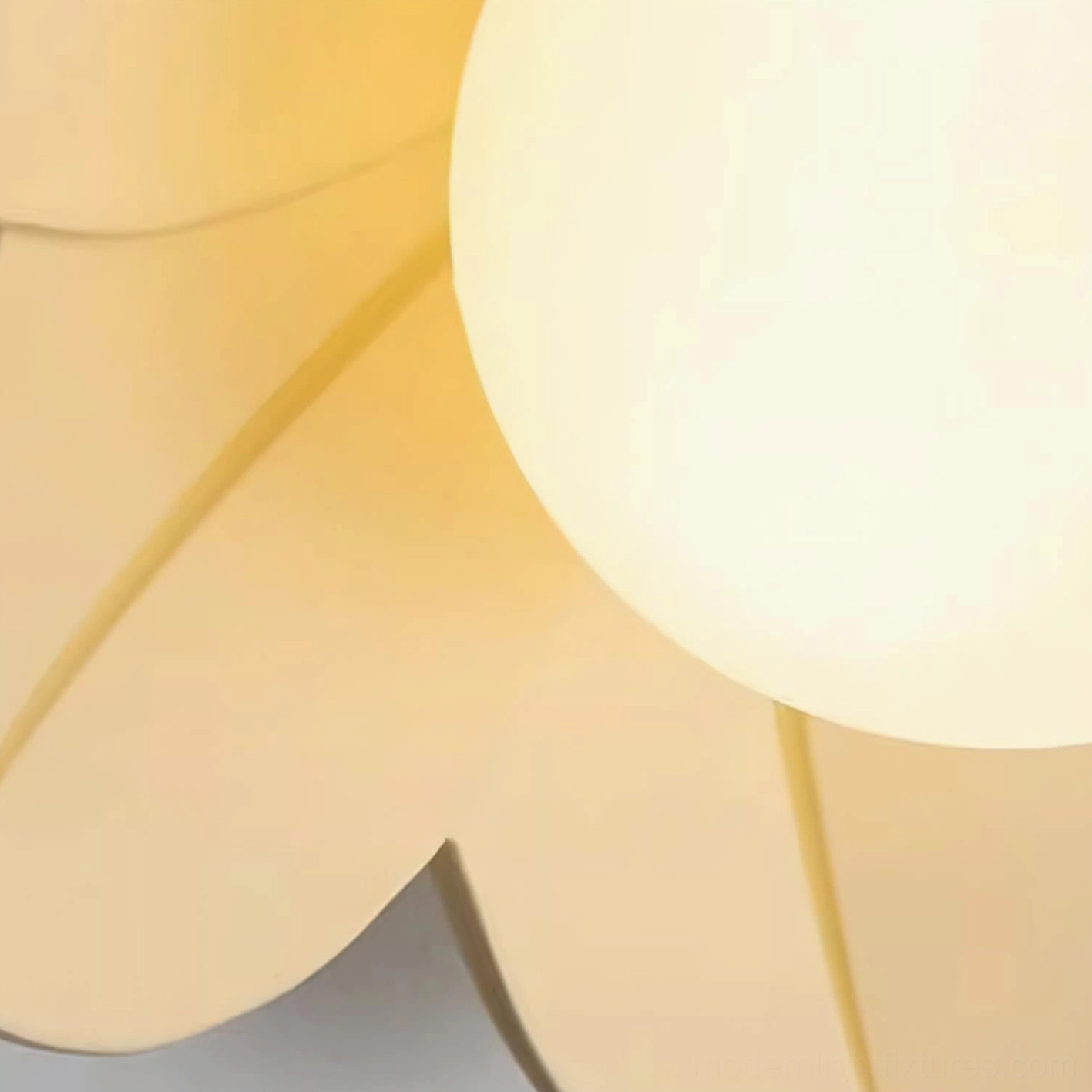 Petal Flower ceiling light fixture installed in low-ceiling hallway showing compact 13cm flush mount profile