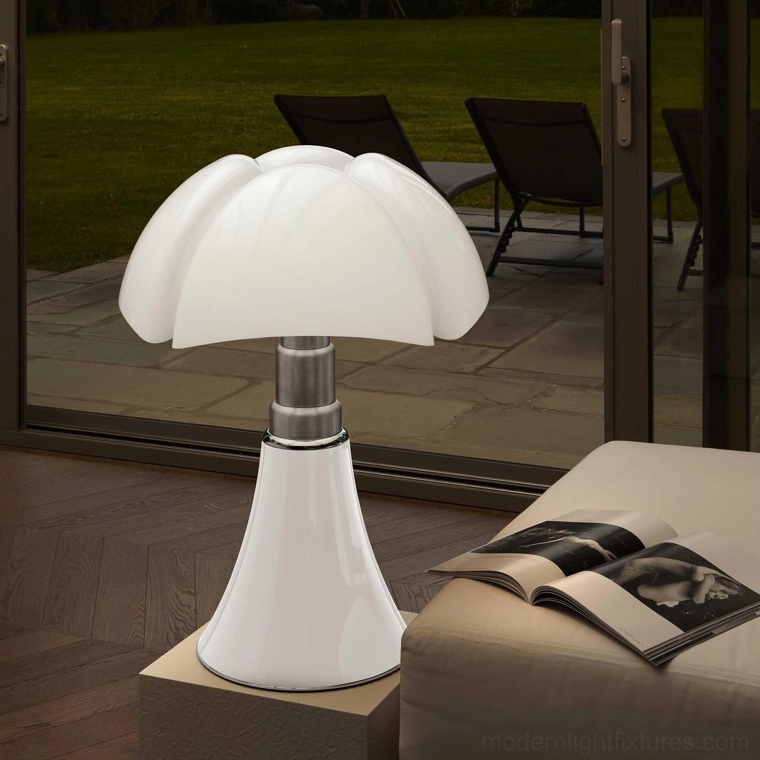 Petalica modern table lamp with energy-efficient integrated LED 50000 hour lifespan contemporary design
