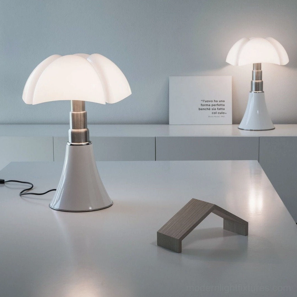 Petalica adjustable table lamp Scandinavian minimalist interior design aesthetic organic petal form