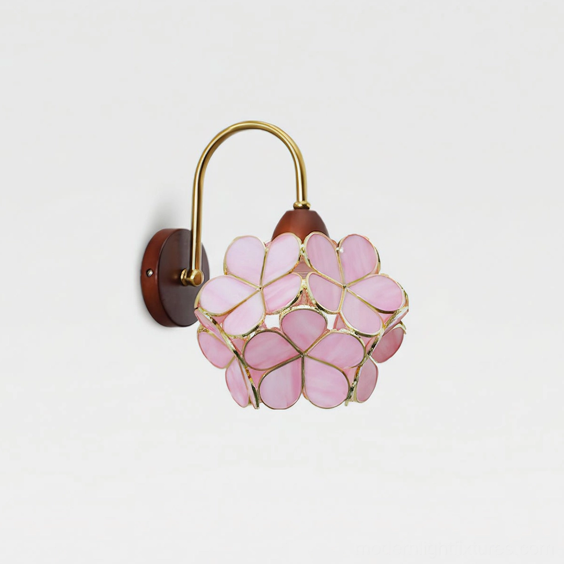 Petalora pink floral wall sconce romantic botanical design and soft illumination