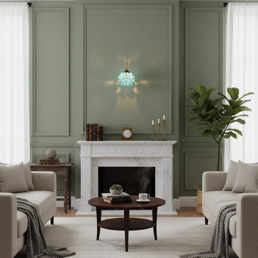 Petalora floral wall sconce premium handcrafted stained glass and brass frame construction
