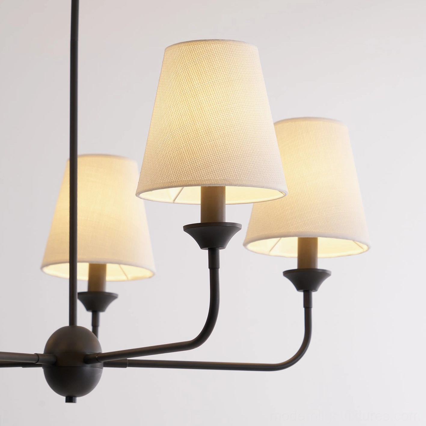Piaf 5-arm chandelier contemporary design detail - studio lighting photography