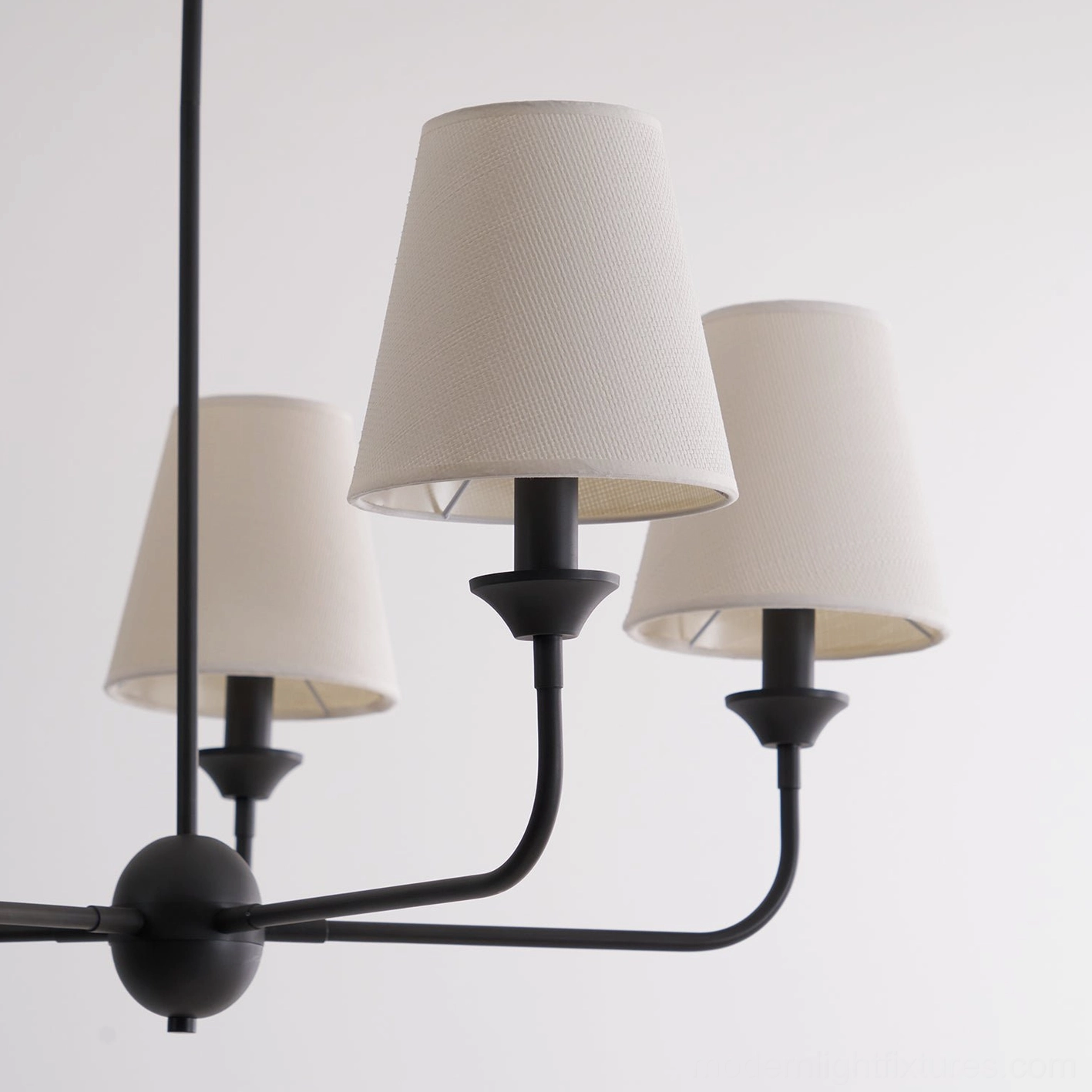 Piaf large modern chandelier sculptural form with clean lines and balanced proportions