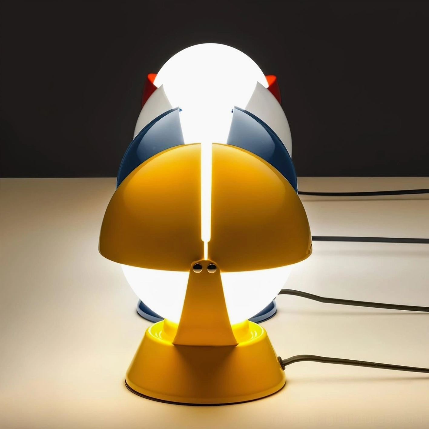 Pileino adjustable table lamp in neutral color variant on styled interior surface with ambient lighting