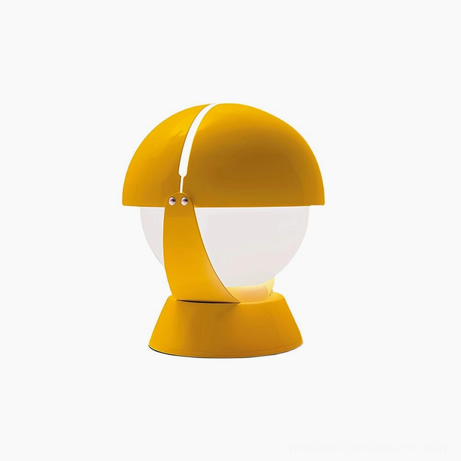 Pileino table lamp showing precise craftsmanship of metal base, socket, and rotatable shade assembly