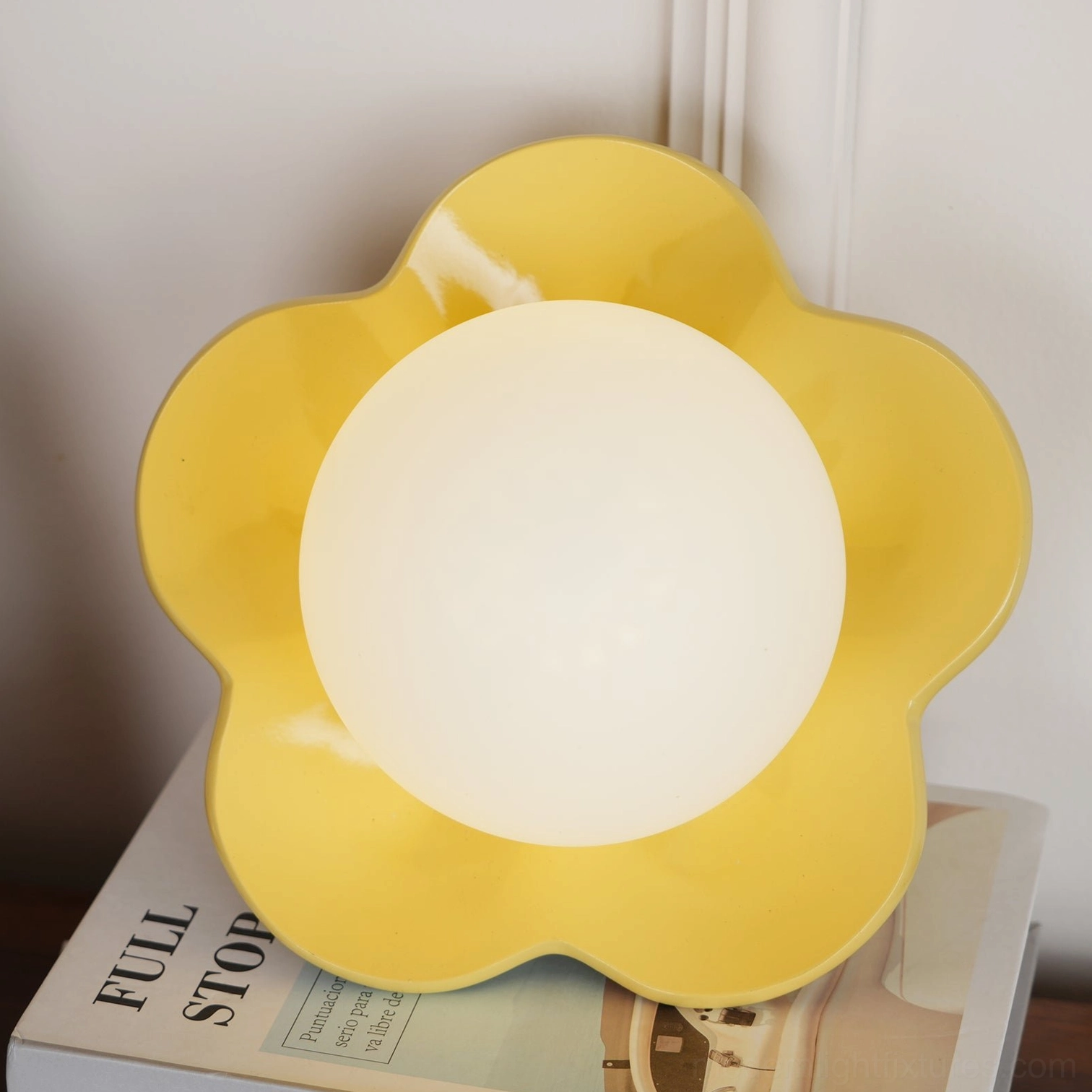Pink flower wall sconce as decorative bathroom vanity lighting fixture