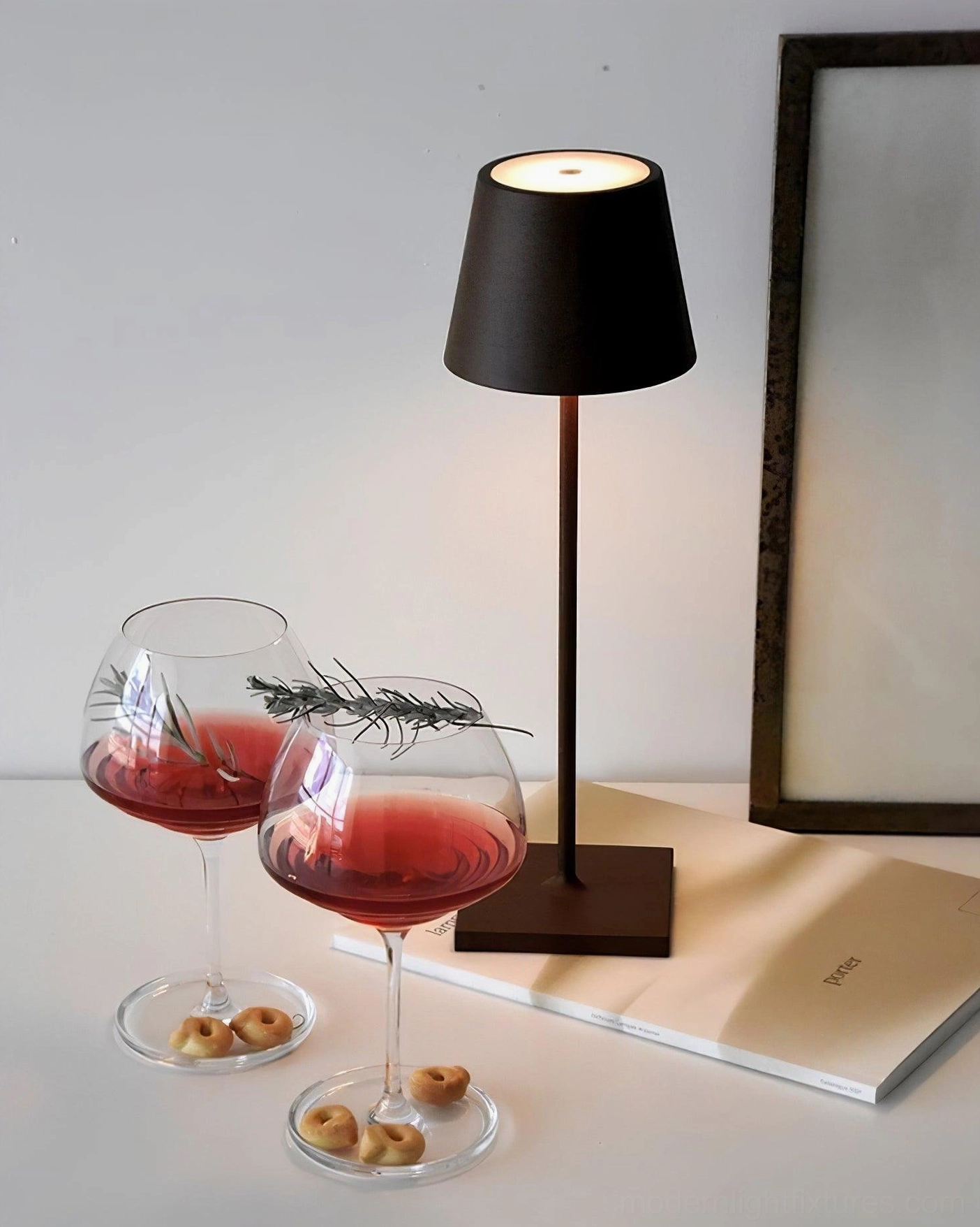 Pink minimalist table lamp contemporary design artistic interior styling