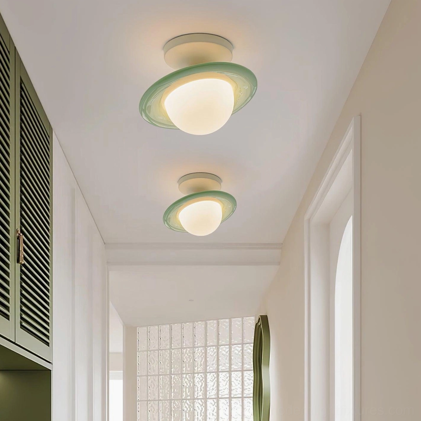 Planet flush mount modern ceiling light fixture design details and architectural styling