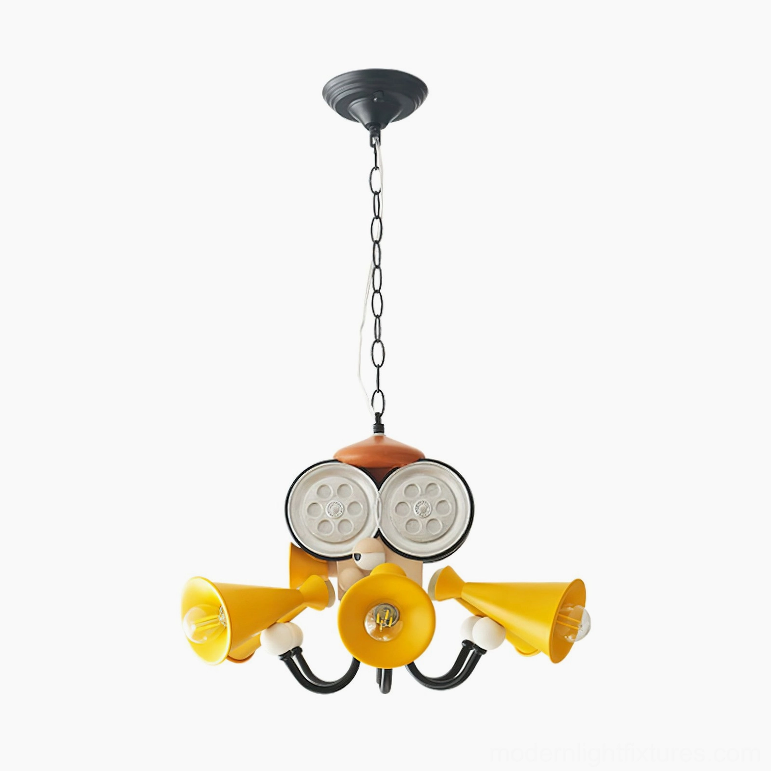 Playful octopus director pendant light installed in modern room setting demonstrating installation and visual impact