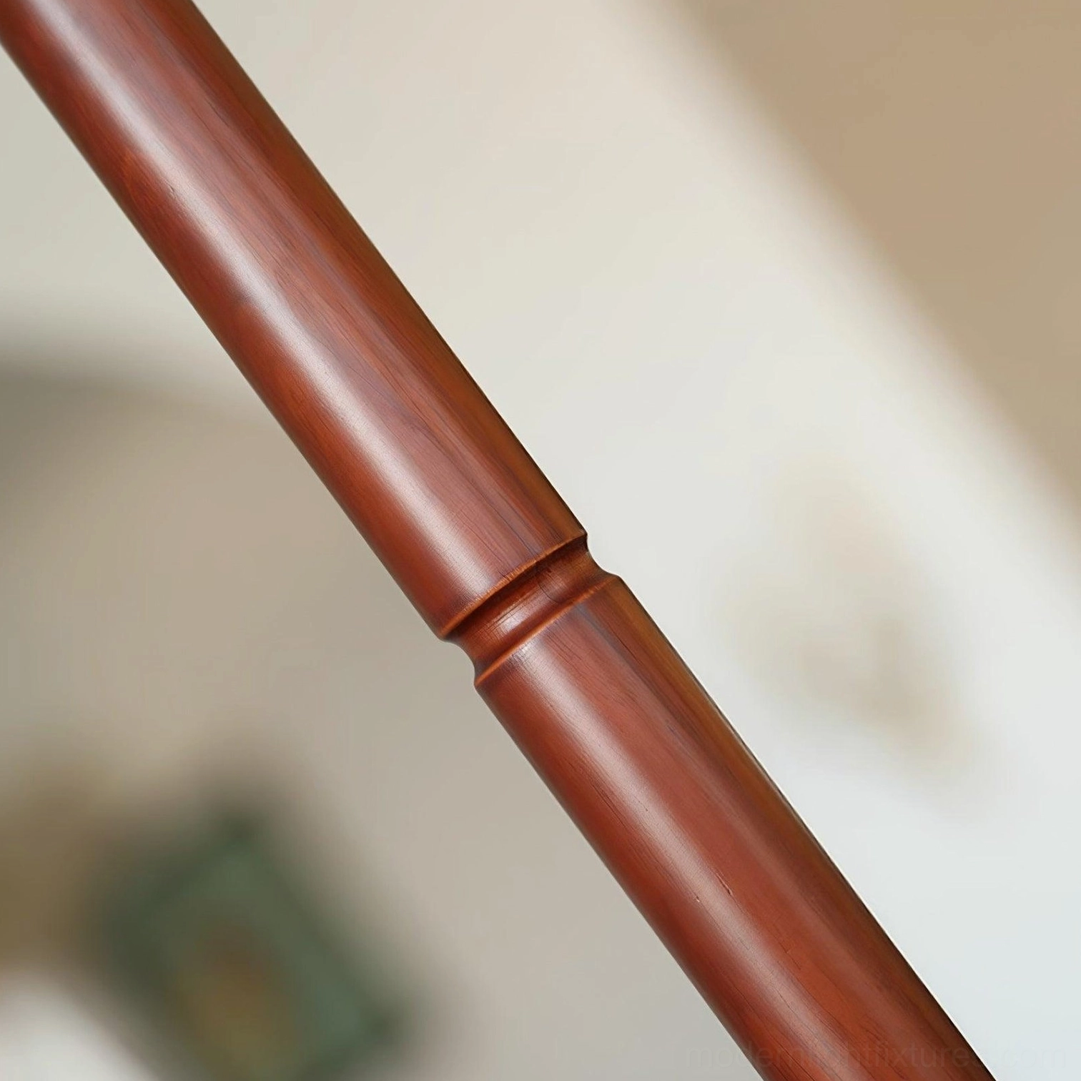 Designer pleated floor lamp with premium walnut and metal construction – handcrafted quality
