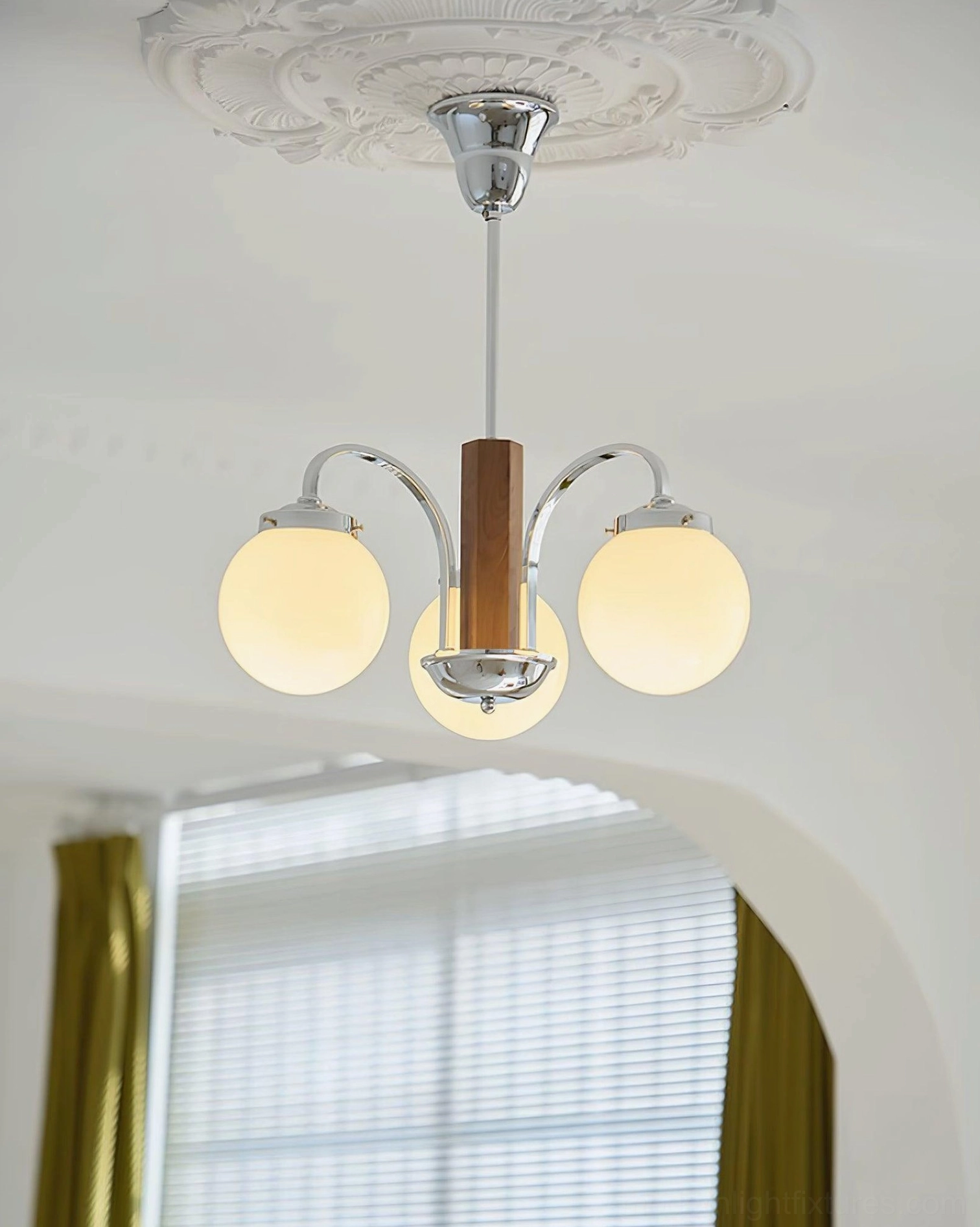 Polaris multi-head globe chandelier contemporary kitchen interior modern minimalist design